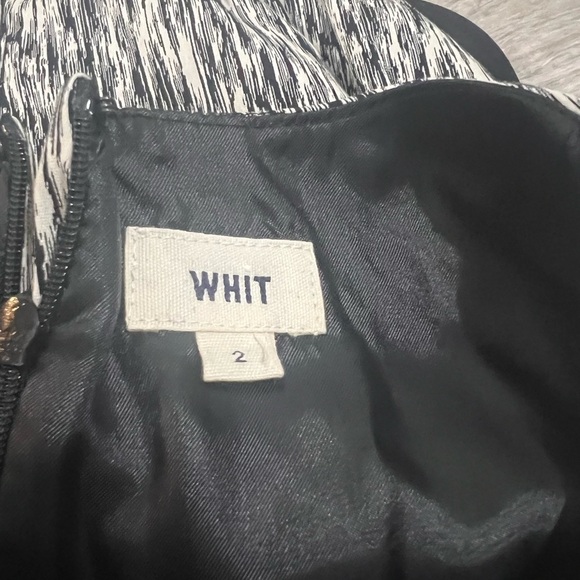 WHIT lib Sheath Dress Cocktail Black White Size 2 Sleeveless Career - Picture 5 of 14